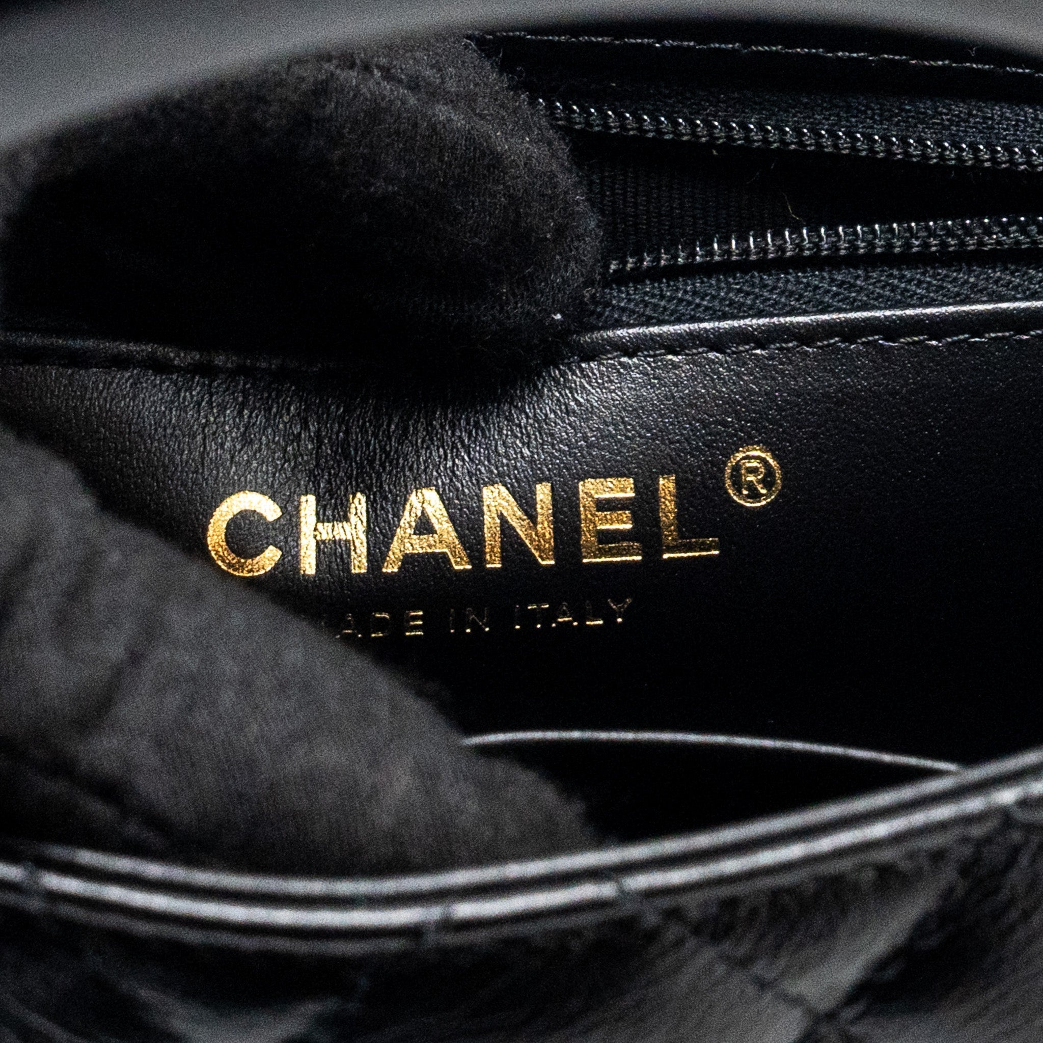 CHANEL MINI KELLY SHOPPING TOTE BAG CALFSKIN BLACK GHW (MICROCHIP)
