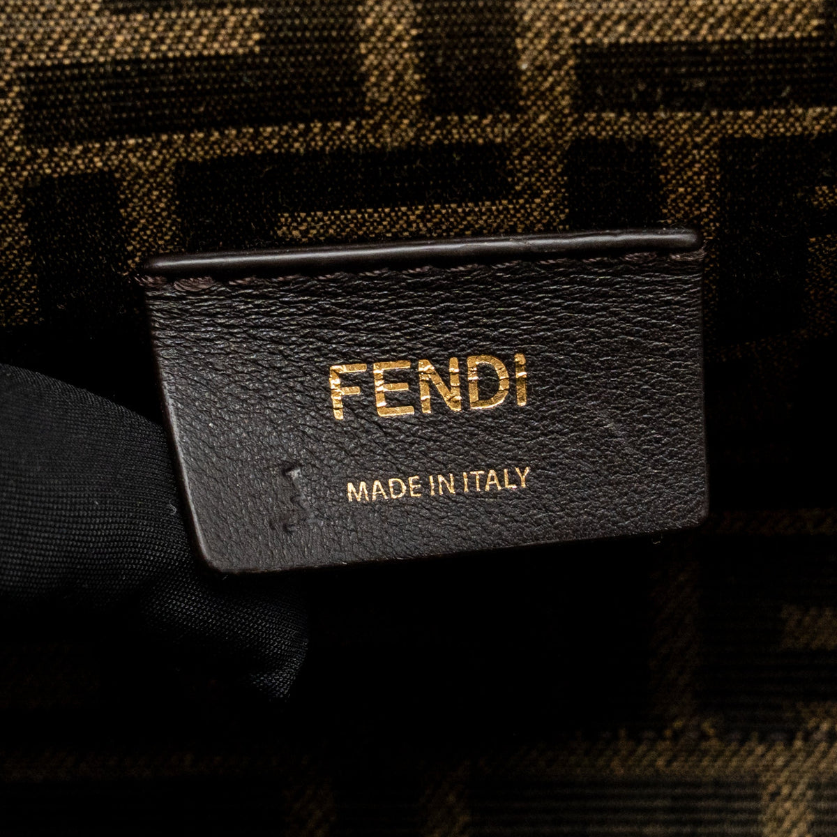 Fendi First Small Python Dark Grey GHW