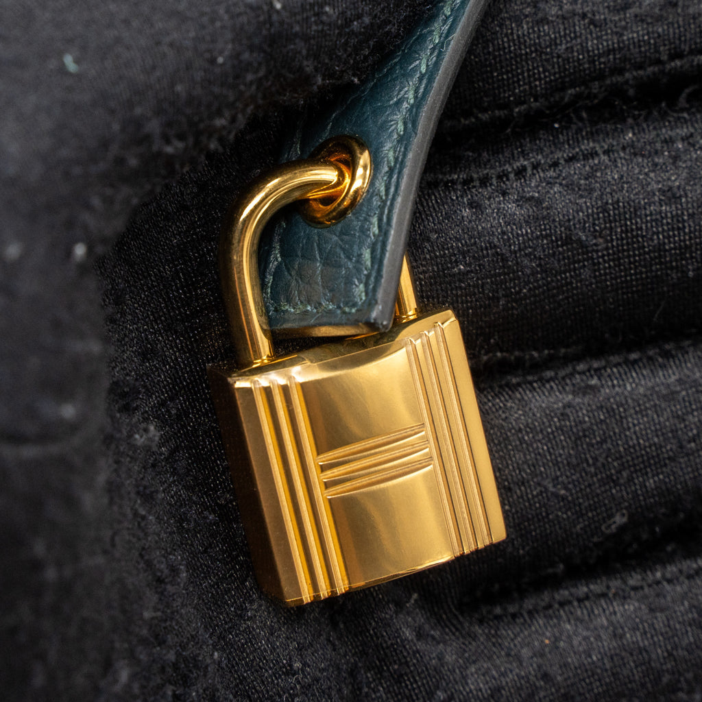 Hermes picotin 18 lock bag clemence vert cypres GHW