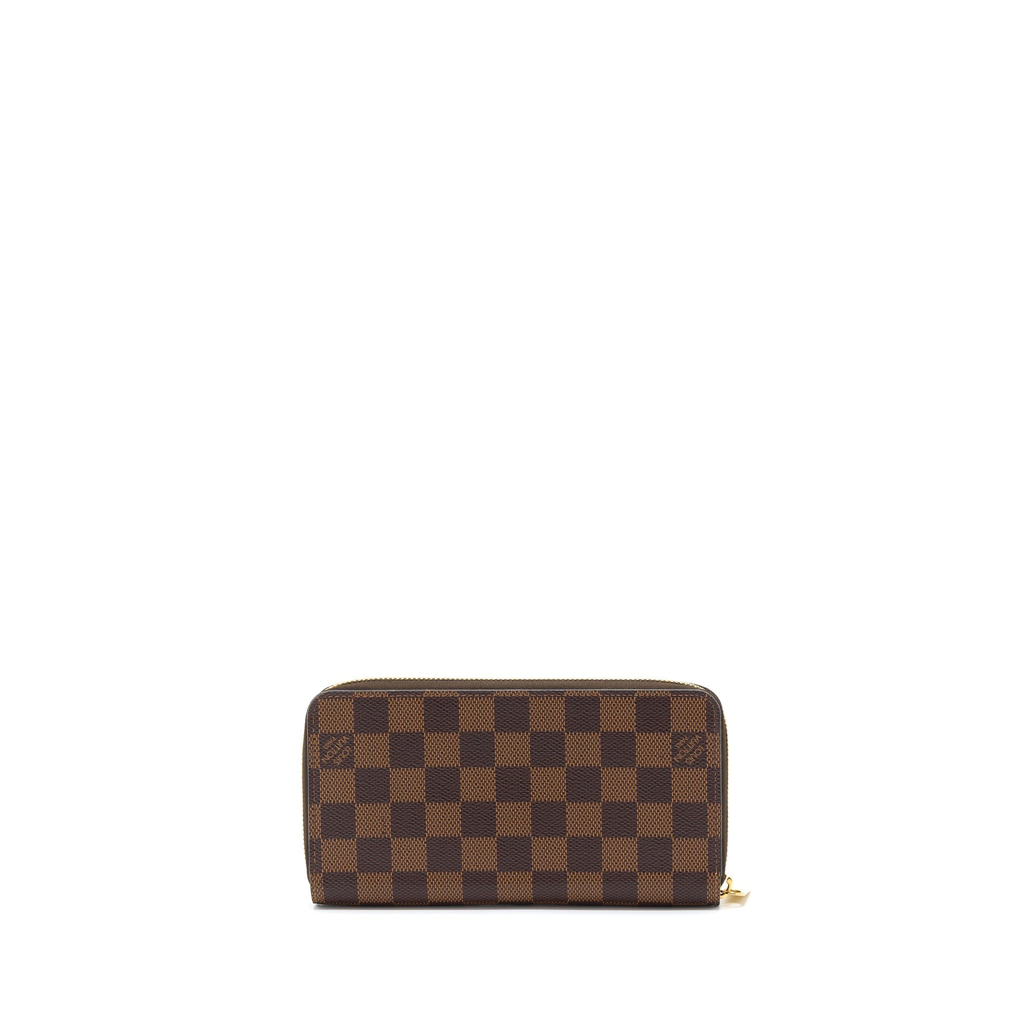 LOUIS VUITTON ZIPPY WALLET DAMIER EBENE CANVAS/ ROSE BALLERINE GHW