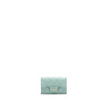 CHANEL 22C FLAP CARD HOLDER CAVIAR NG124 GREEN LGHW