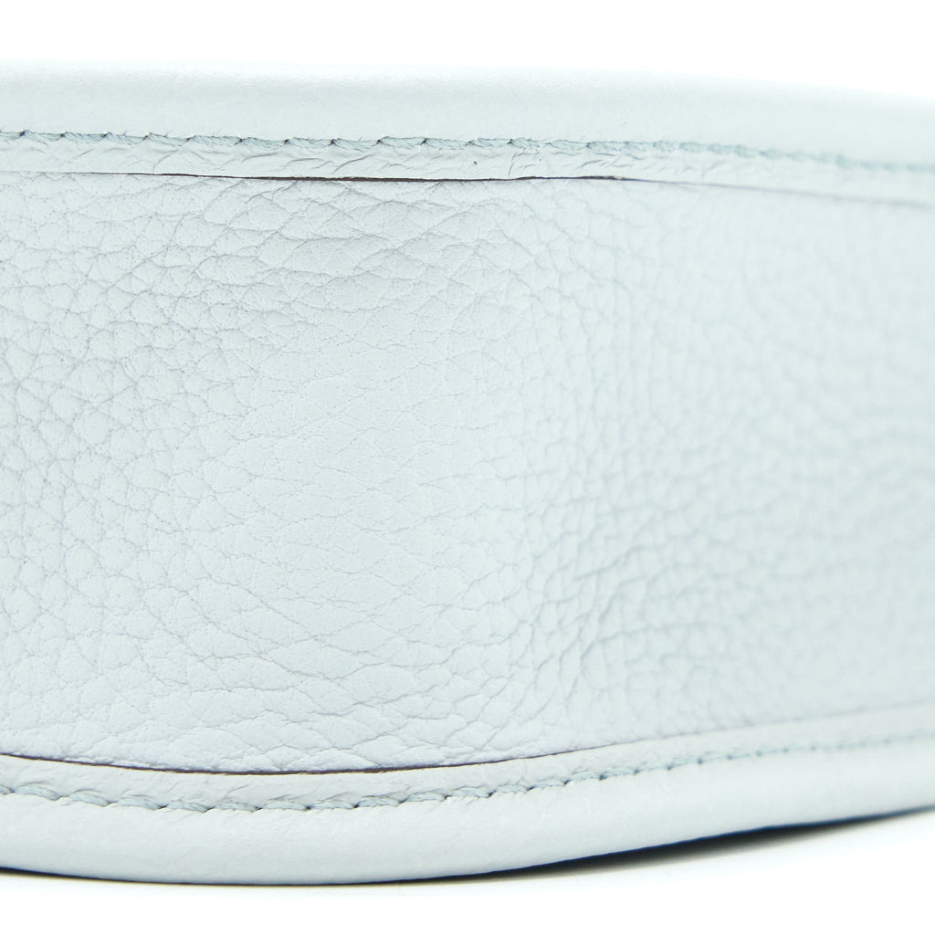 HERMES MINI EVELYN CLEMENCE BLUE PALE/NATA GHW