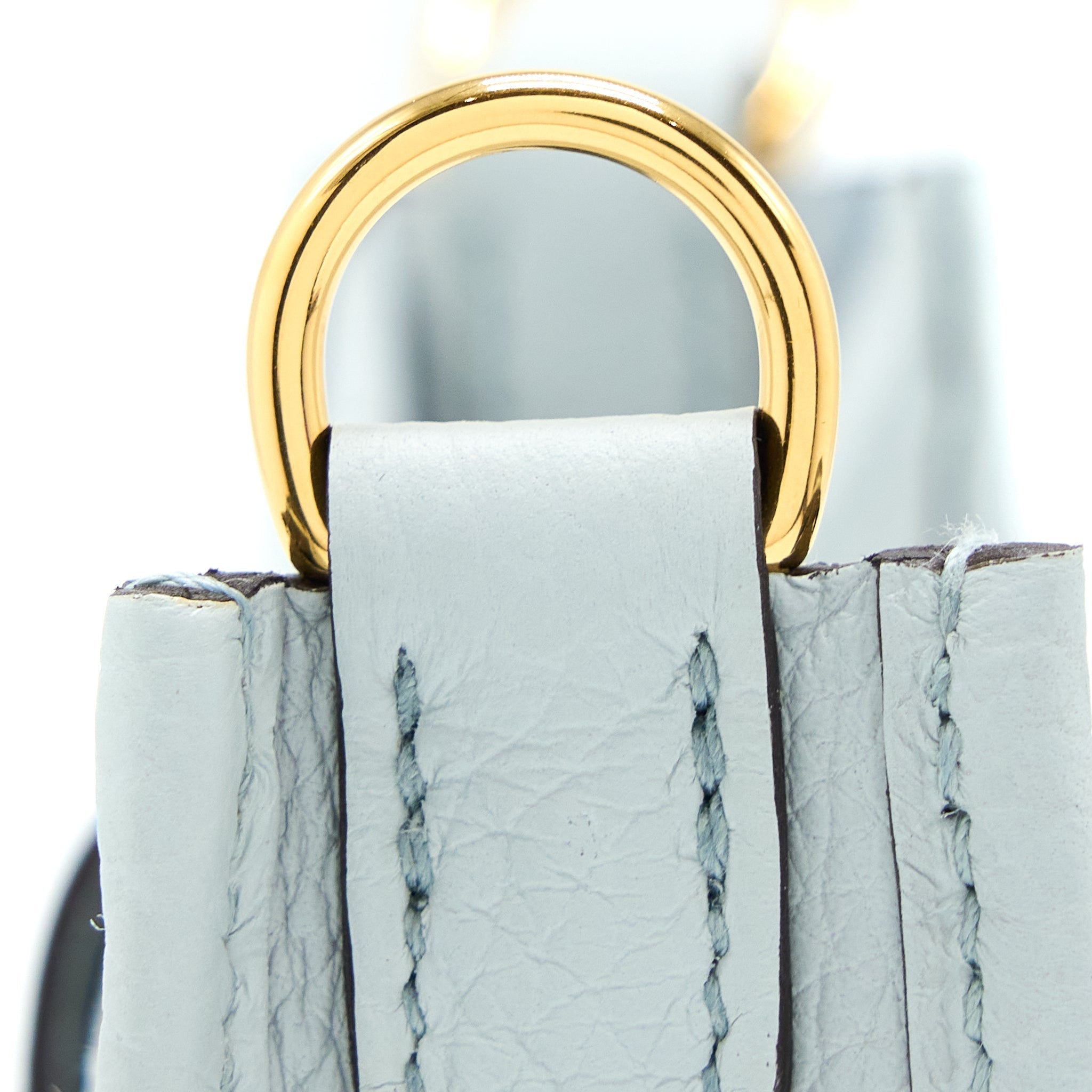 HERMES MINI EVELYN CLEMENCE BLUE PALE/NATA GHW