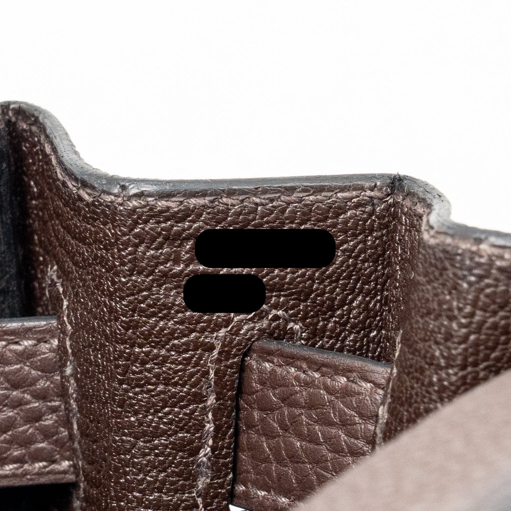 Hermes Kelly 28 Togo Chocolate GHW
