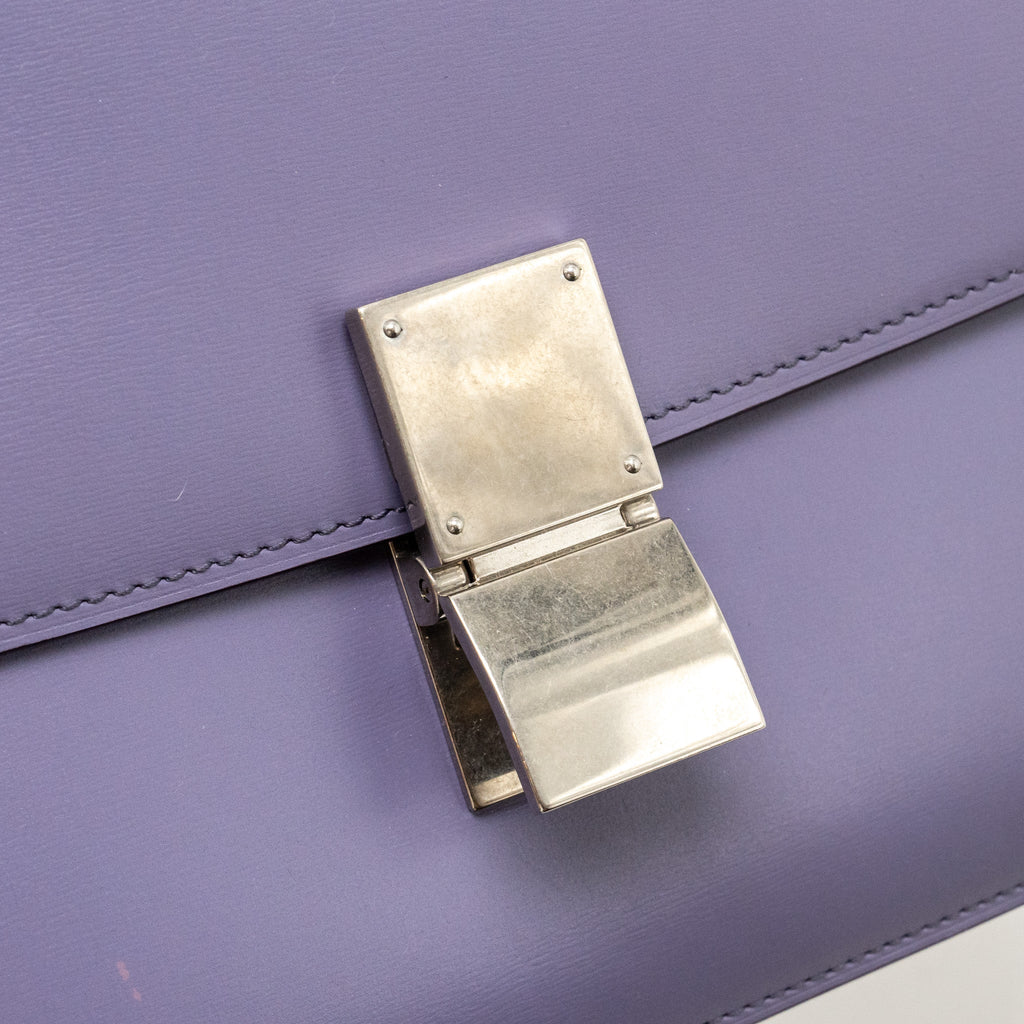 CELINE MEDIUM CLASSIC BOX BAG CALFSKIN PURPLE SHW