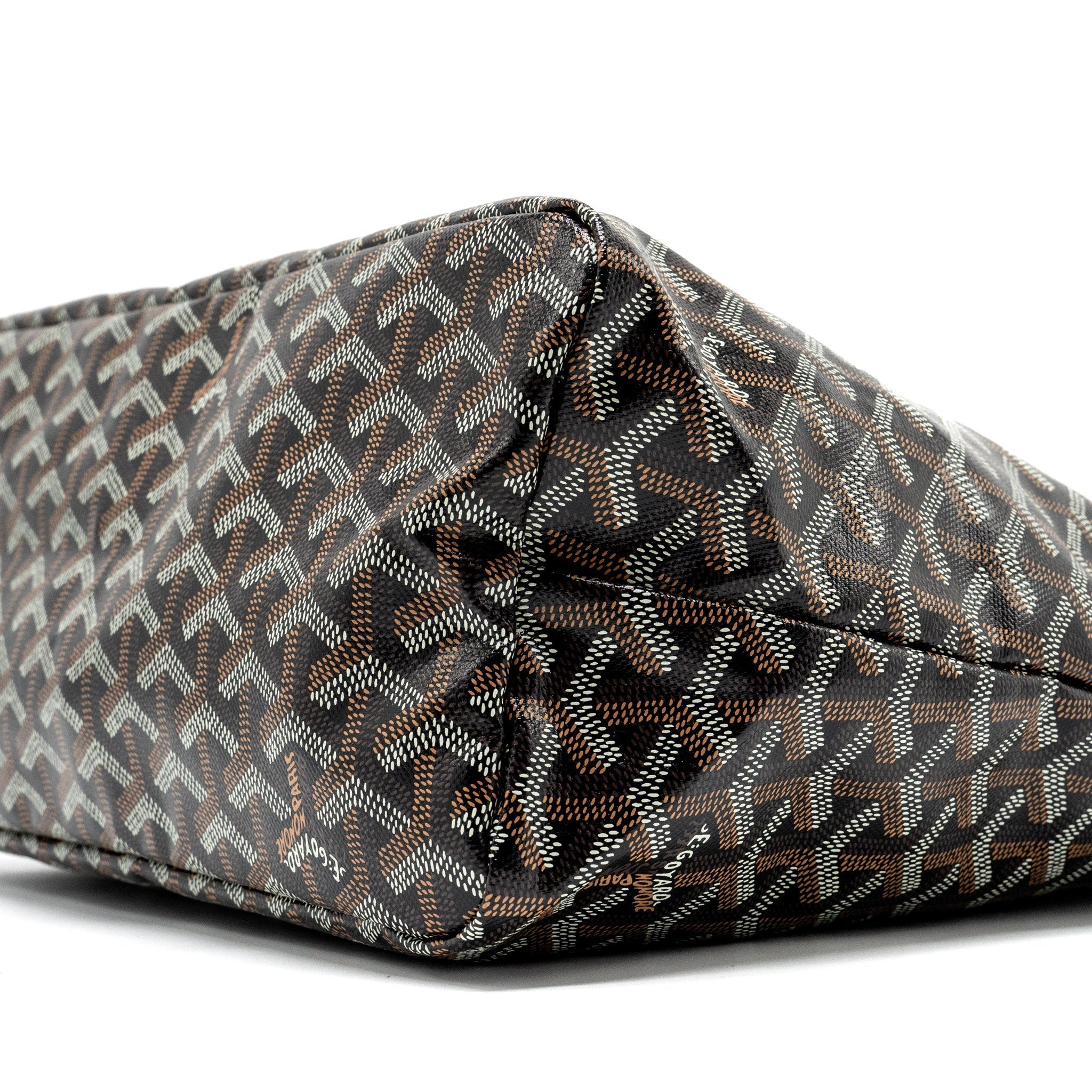 GOYARD BOHEME HOBO BAG GOYARDLINE CANVAS BLACK SHW