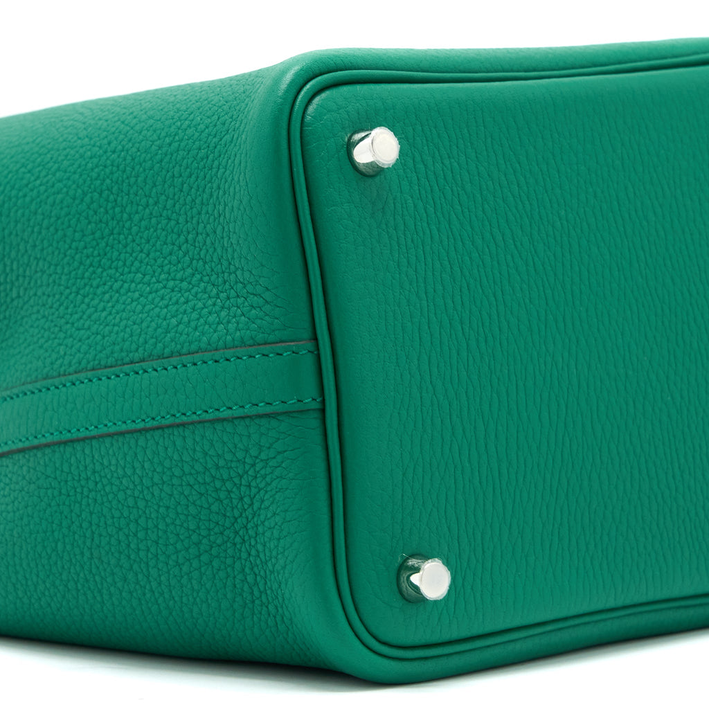 Hermes Picotin 18 Lock Bag Clemence U4 Vert Vertigo SHW