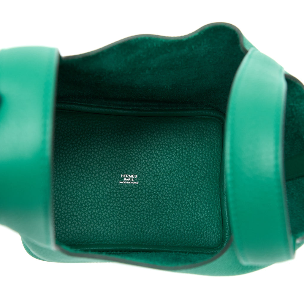 Hermes Picotin 18 Lock Bag Clemence U4 Vert Vertigo SHW