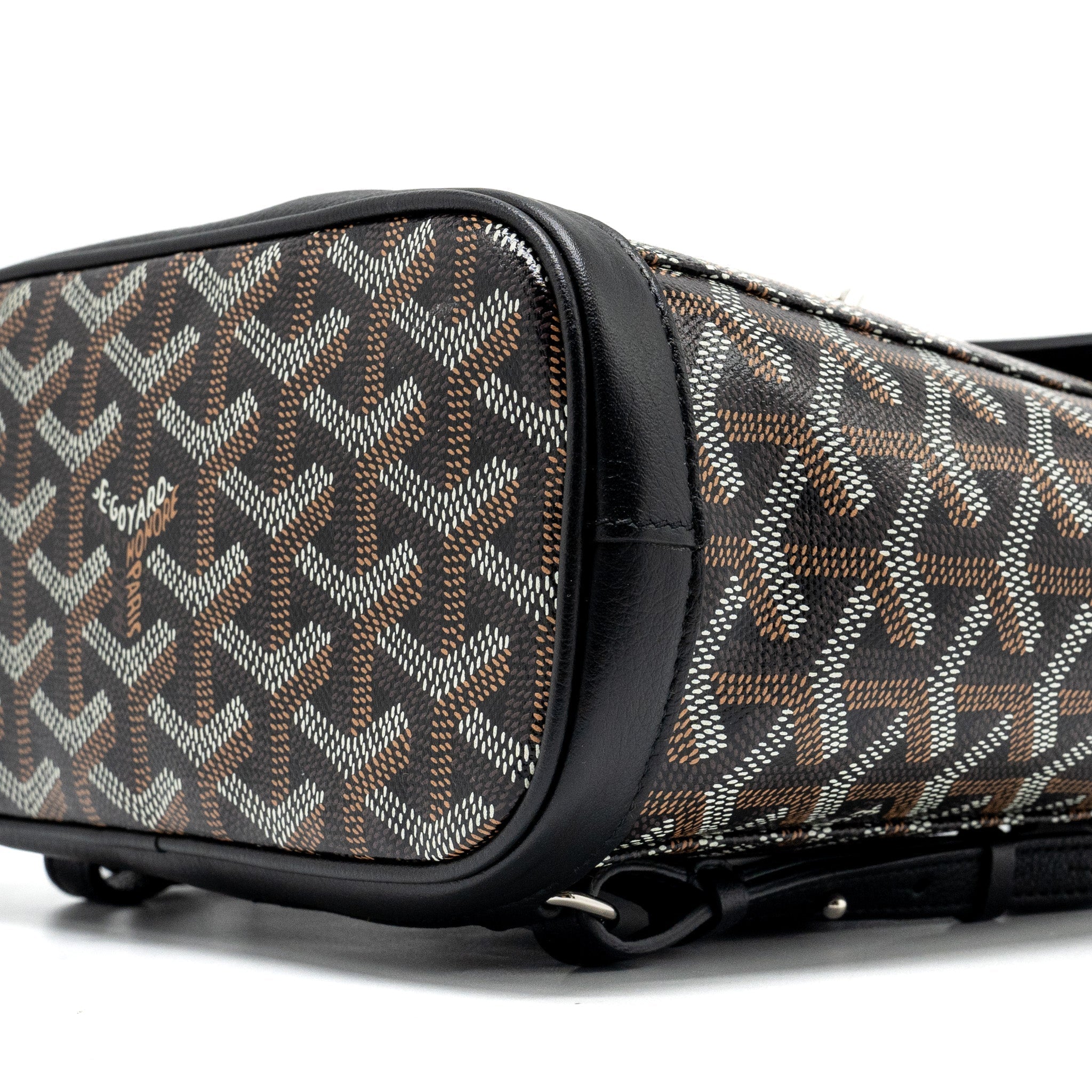 GOYARD MINI ALPIN BACKPACK GOYRADLINE CANVAS / LEATHER BLACK SHW