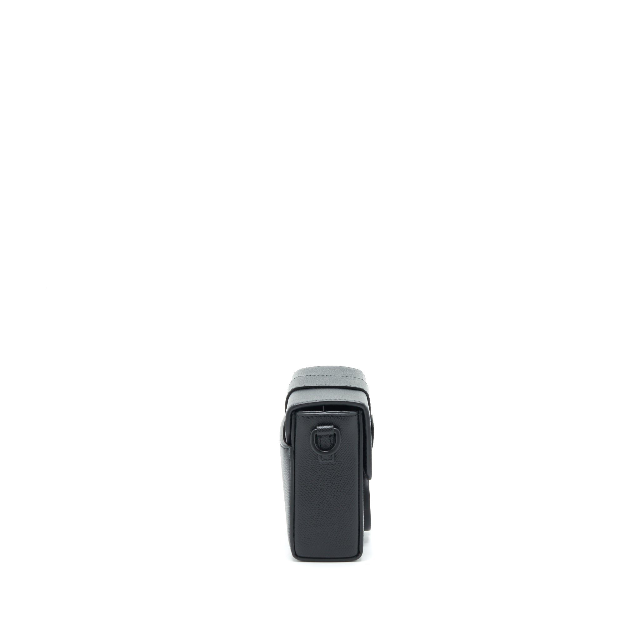 DIOR 30 MINI MONTAIGN BOX GRAINED CALFSKIN BLACK WITH BLACK HARDWARE