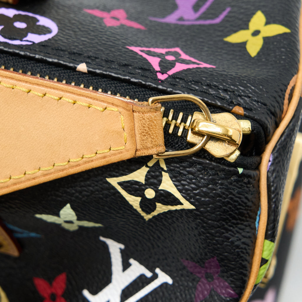 LOUIS VUITTON SPEEDY 30 MULTICOLOUR MONOGRAM CANVAS BLACK GHW