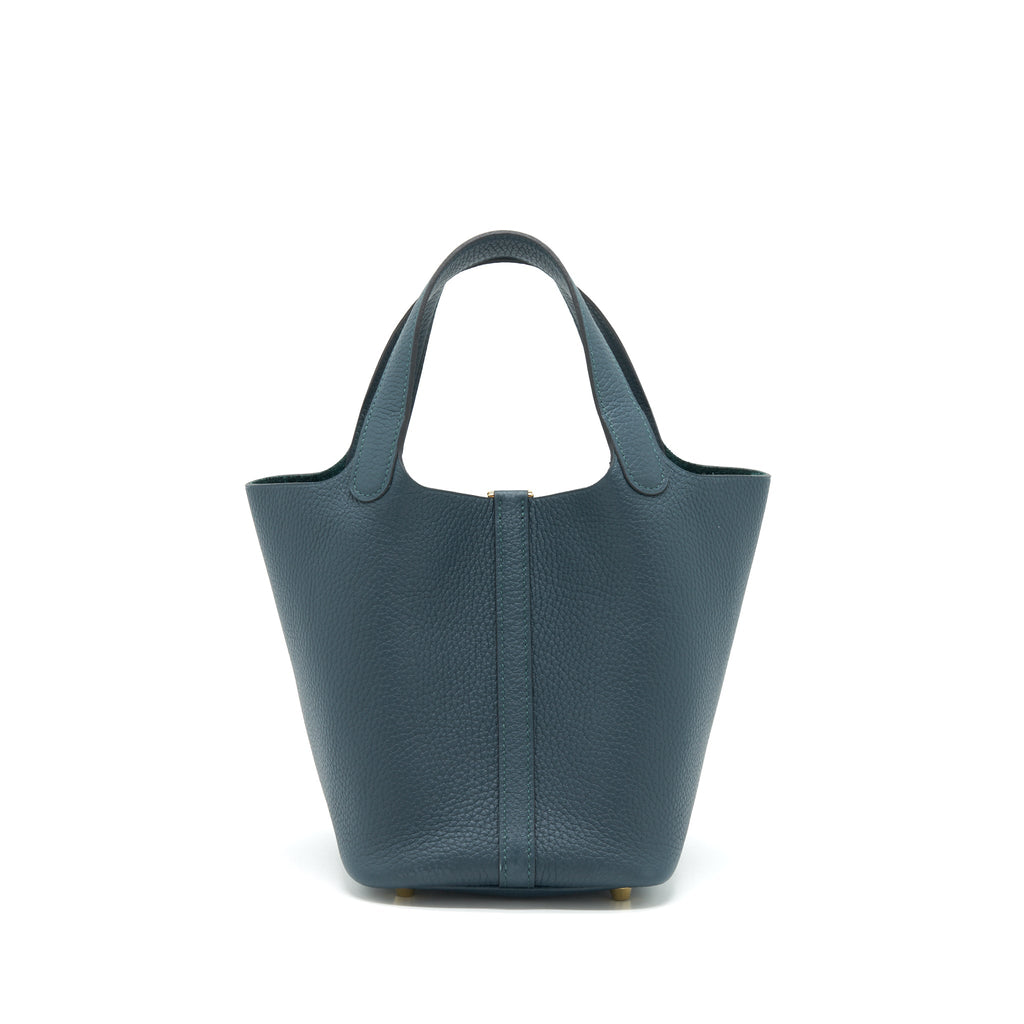 Hermes Picotin 18 Lock Bag Clemence 6o Vert Cypress GHW