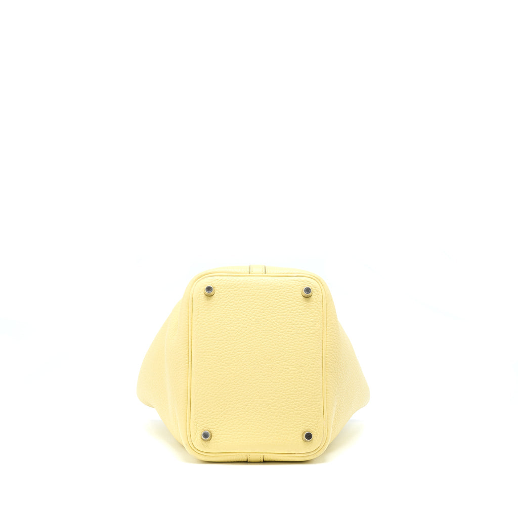 HERMES PICOTIN 18 LOCK BAG CLEMENCE JAUNE POUSSIN SHW