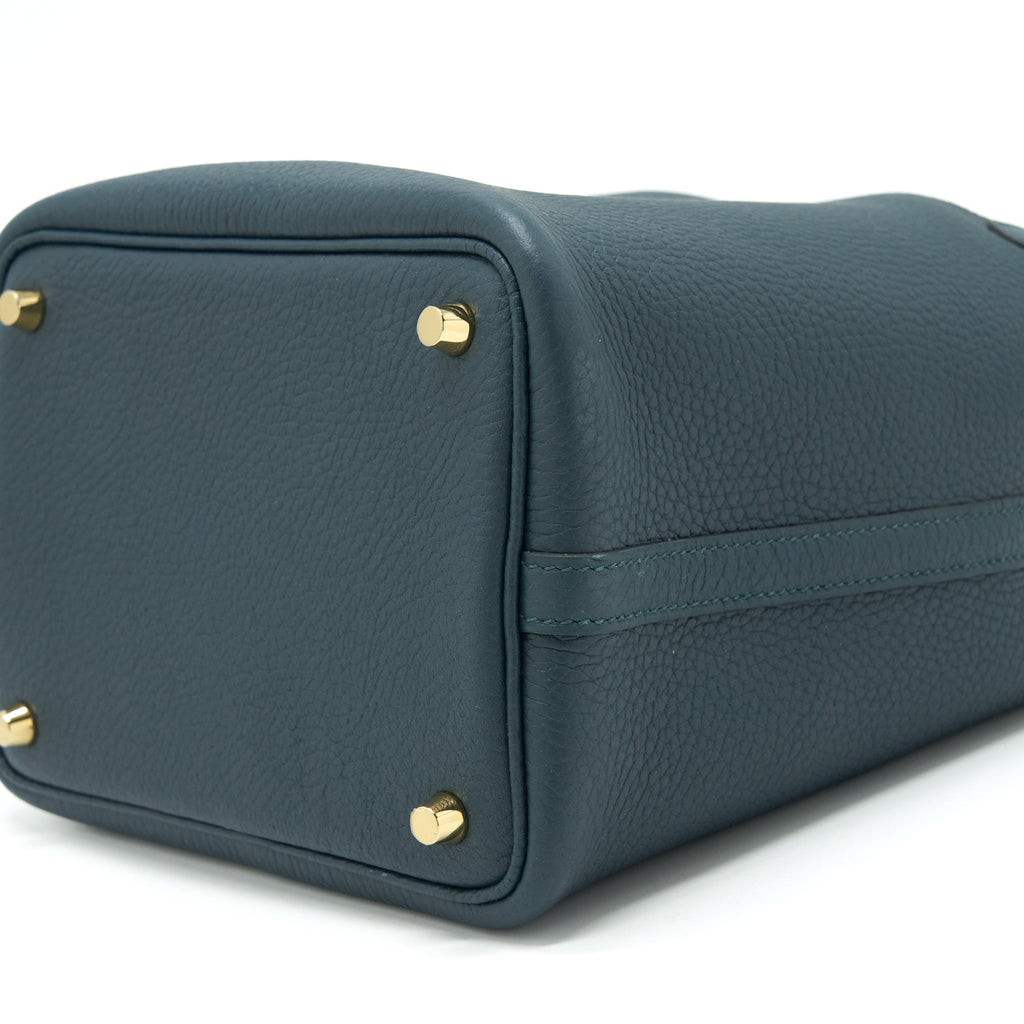 Hermes Picotin 18 Lock Bag Clemence 6o Vert Cypress GHW