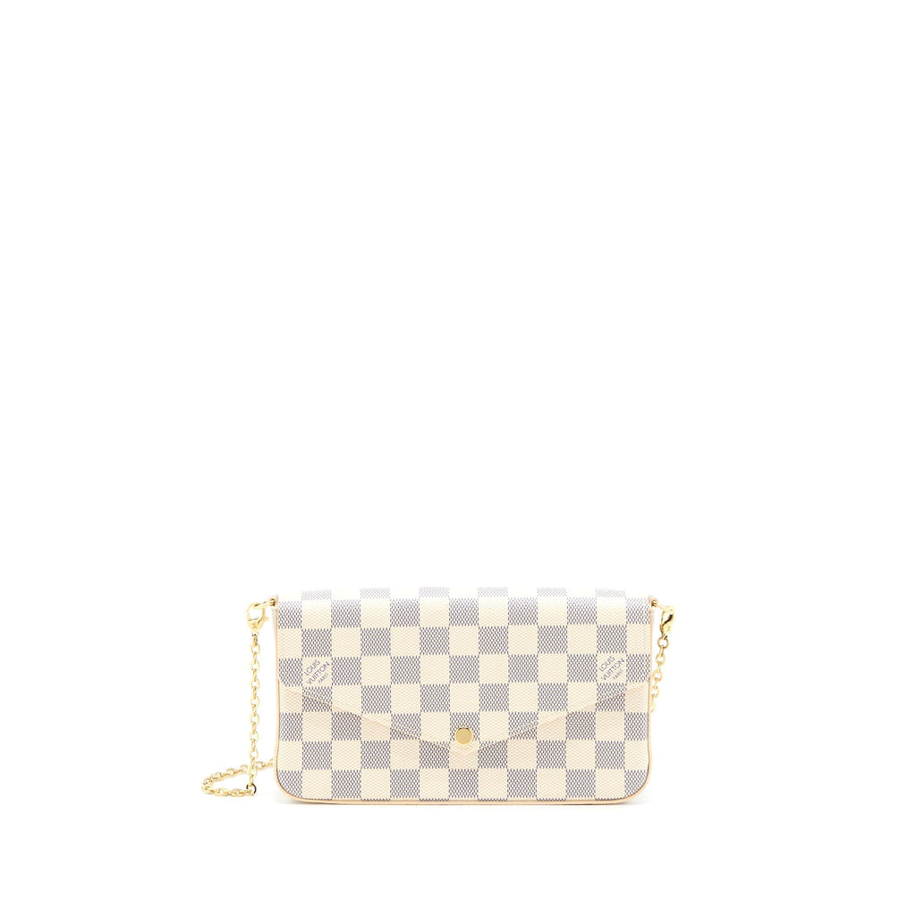 LOUIS VUITTON FELICIE POCHETTE DAMIER AZUR CANVAS GHW