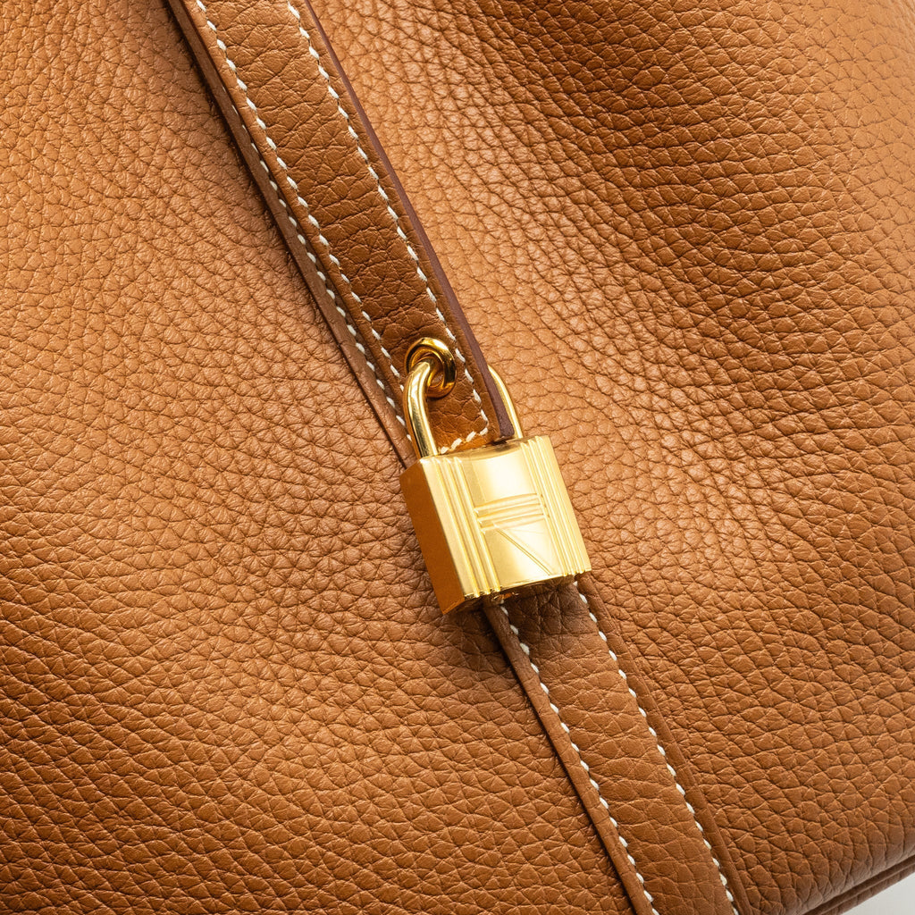 HERMES PICOTIN 22 CLEMENCE GOLD GHW