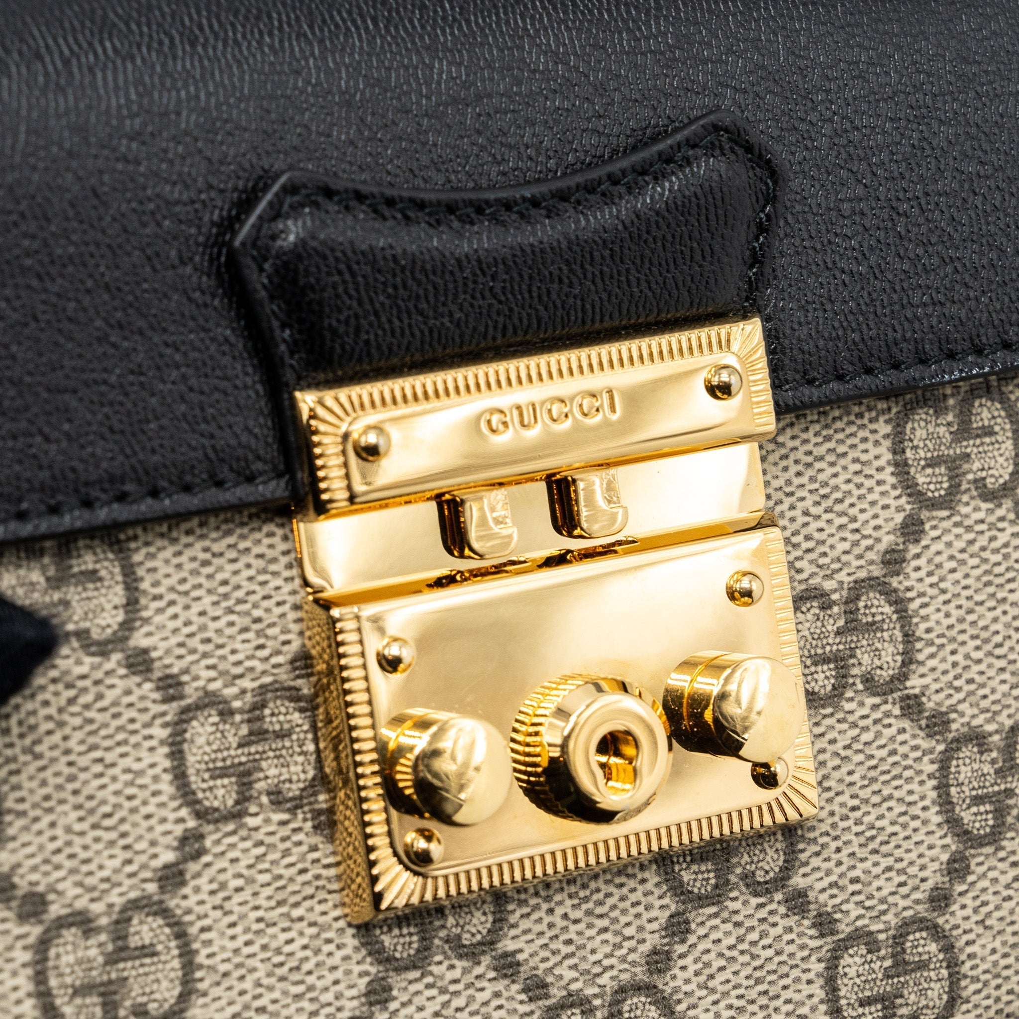GUCCI PADLOCK MINI TOP HANDLE BAG GG SUPREME CANVAS/ LEATHER MULTICOLOUR GHW
