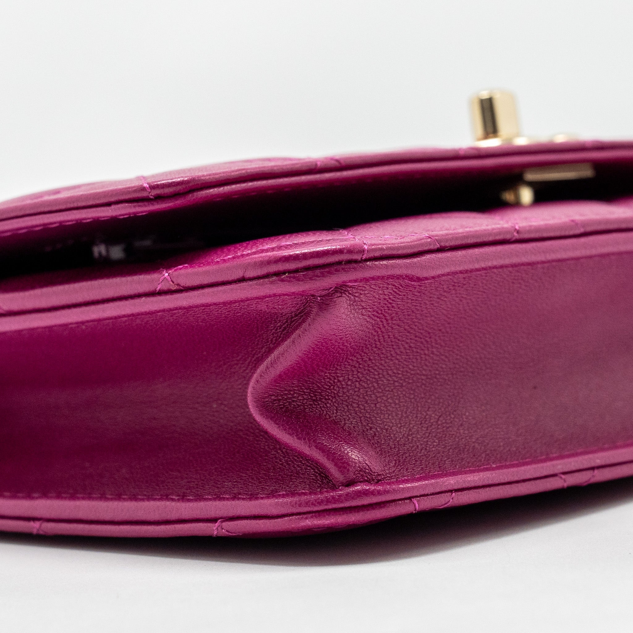 CHANEL TRENDY CC WALLET ON CHAIN LAMBSKIN FUCHSIA GHW
