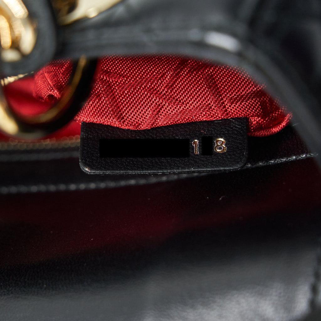 DIOR SMALL LADY DIOR BAG BLACK GHW