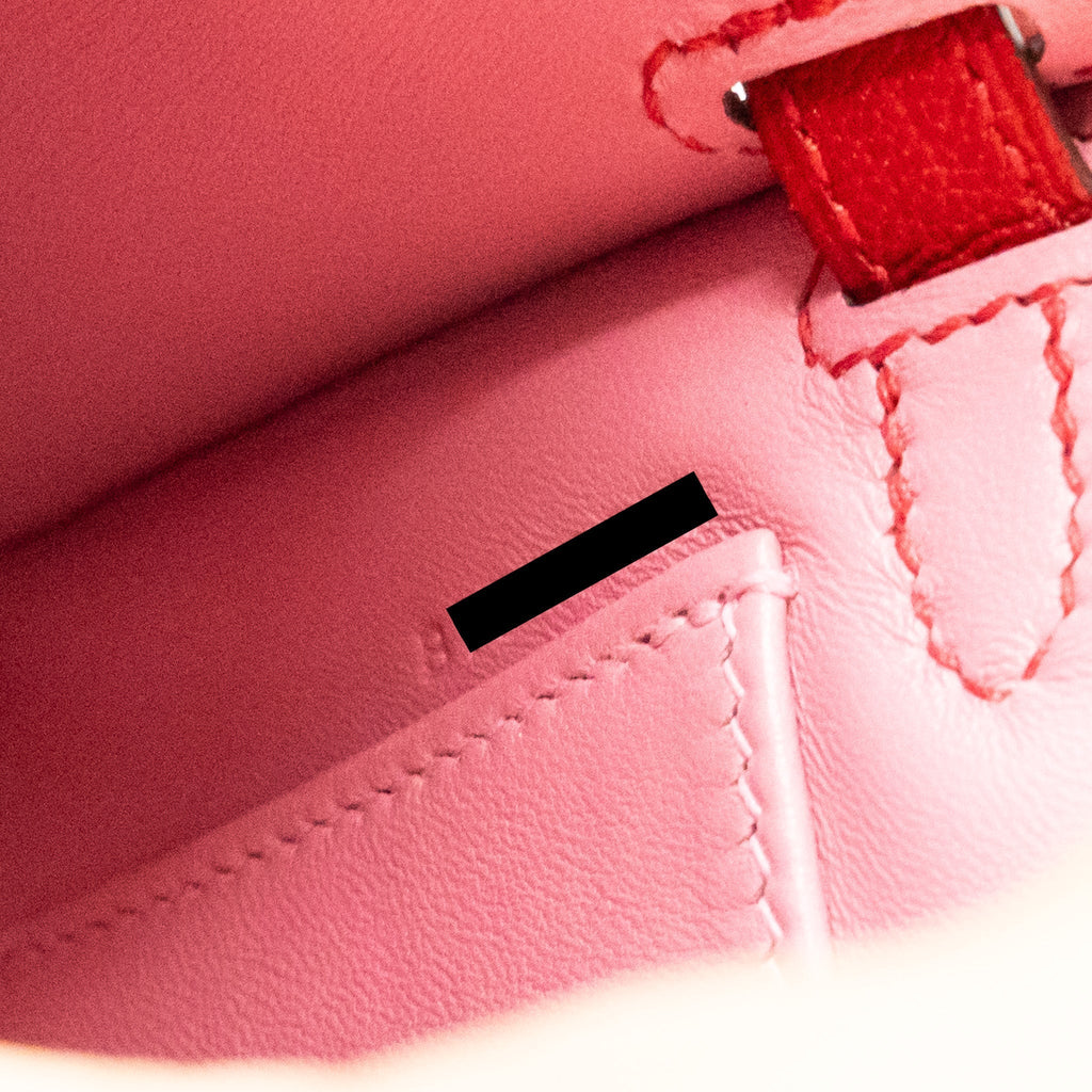 HERMES MINI KELLY II CHÈVRE MYSORE ROUGE CASAQUE/MAUVE SYLVESTRE SHW