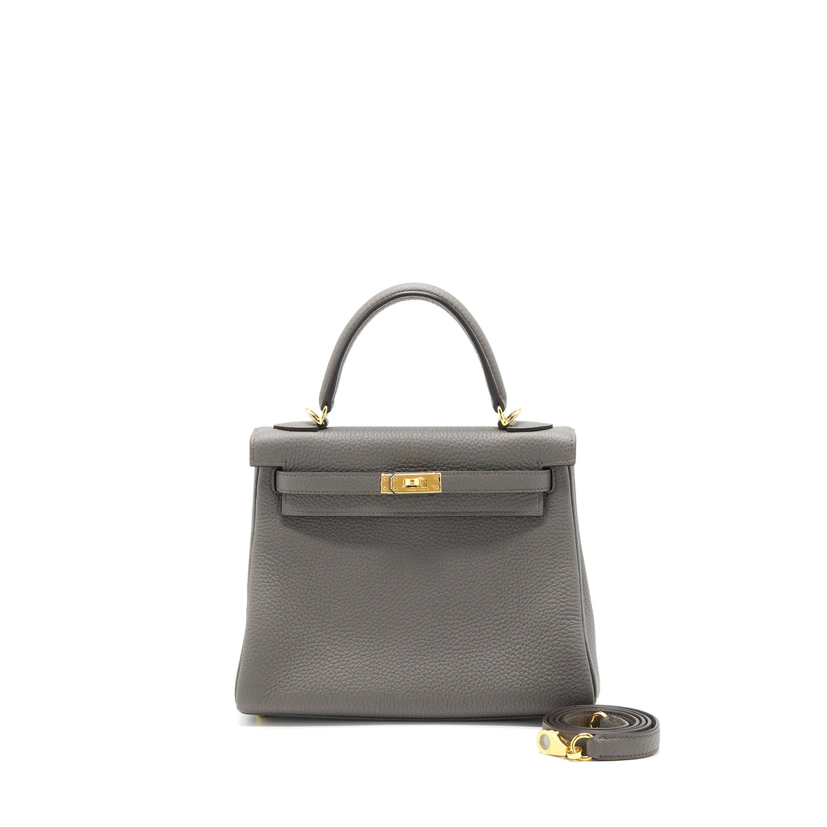 Hermes Kelly 25 Togo Gris Etain GHW