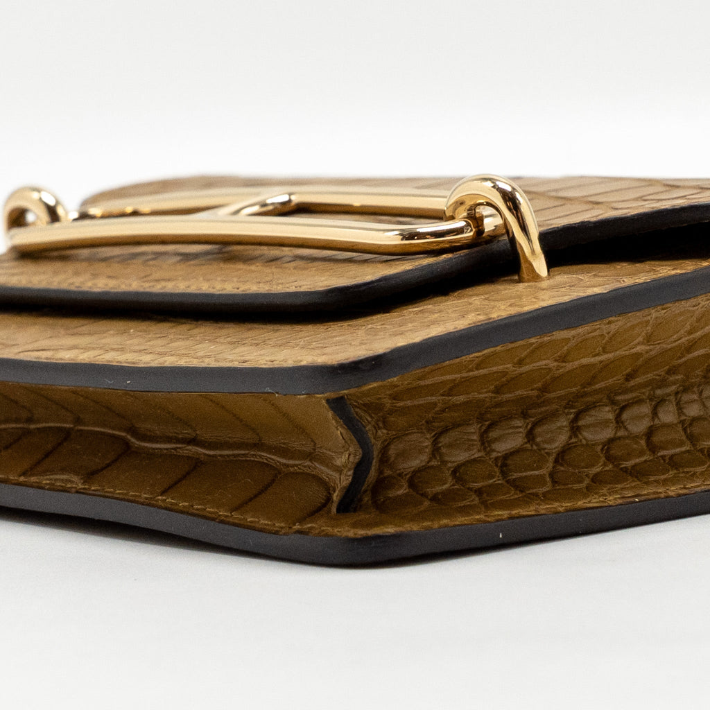 HERMES ROULIS SLIM ALLIGATOR MISSISSIPPIENSIS MAT KRAFT LGHW