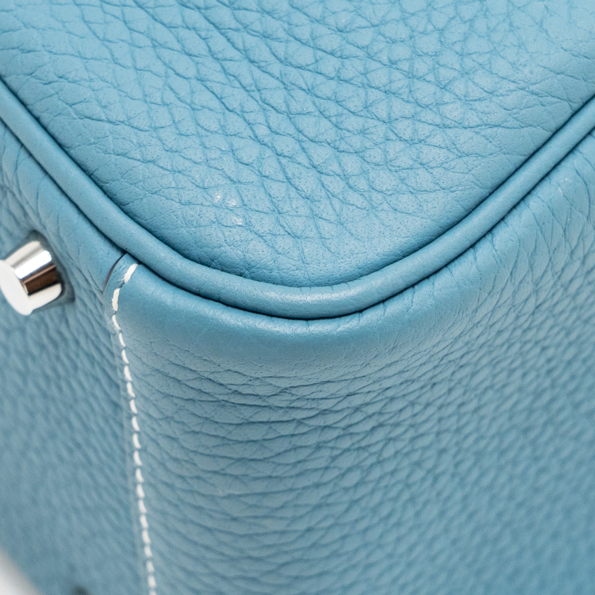 HERMES MINI LINDY CLEMENCE NEW BLUE JEAN SHW
