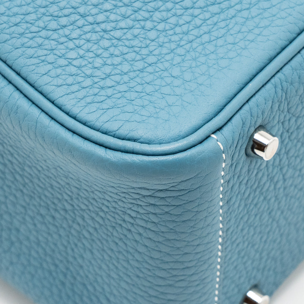 HERMES MINI LINDY CLEMENCE NEW BLUE JEAN SHW