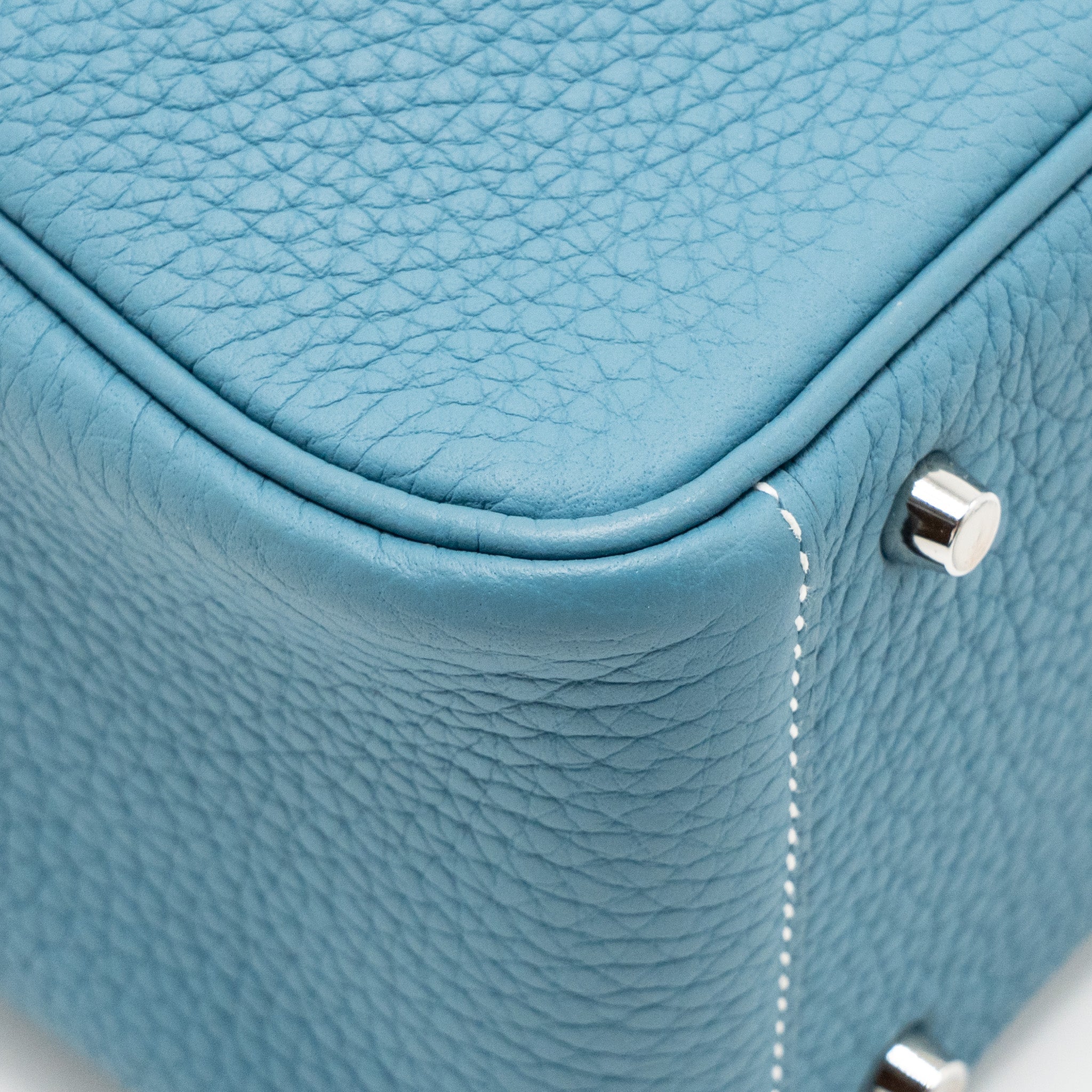 HERMES MINI LINDY CLEMENCE NEW BLUE JEAN SHW