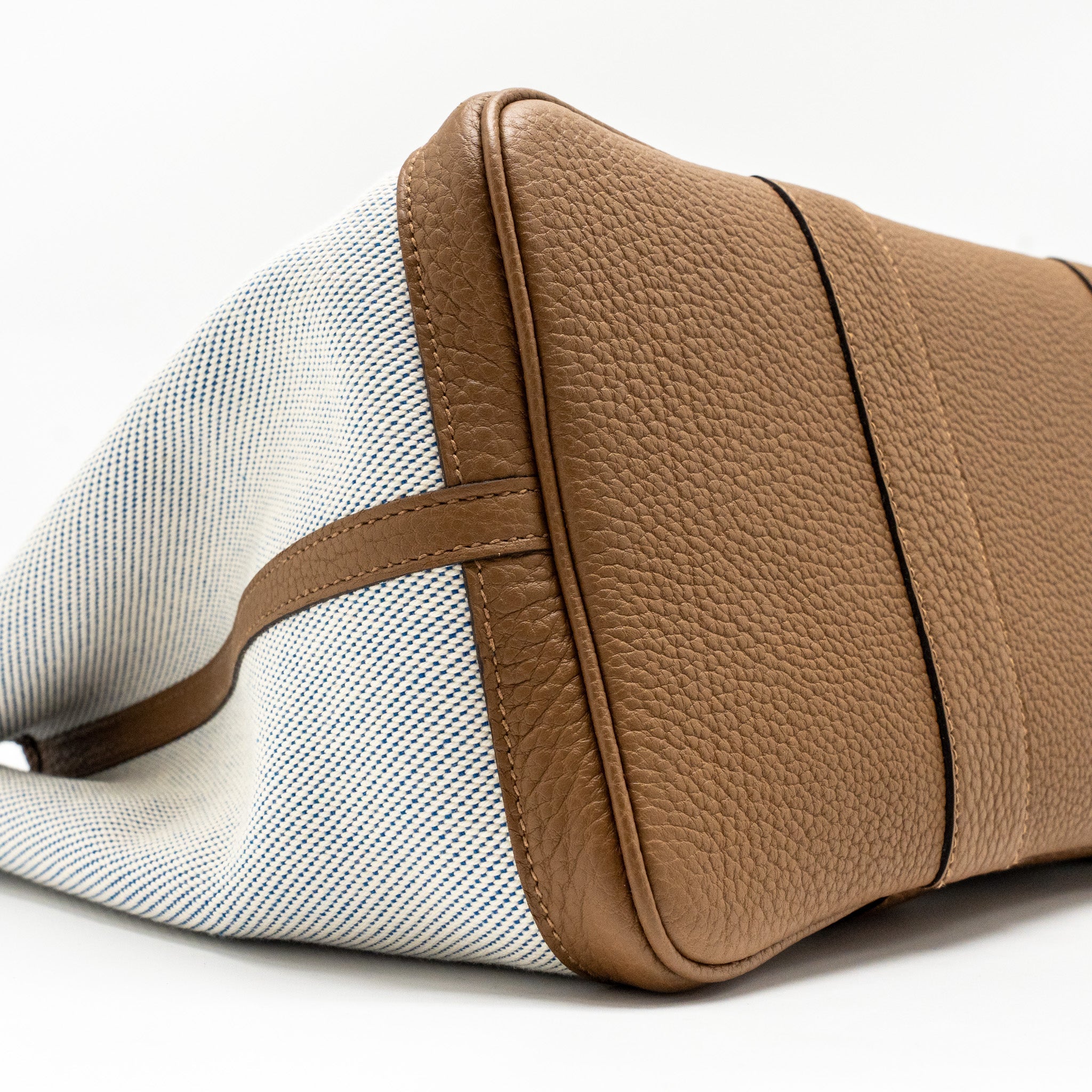 HERMES GARDEN PARTY 36 NEGONDA/CANVAS ECRU/ALEZAN/BLUE BILL SHW