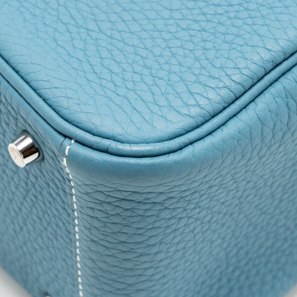 HERMES MINI LINDY CLEMENCE NEW BLUE JEAN SHW
