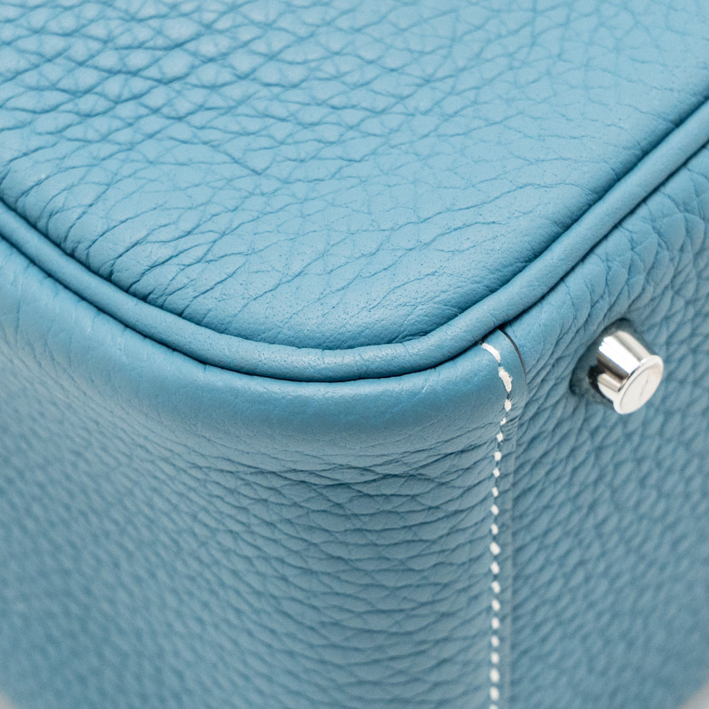 HERMES MINI LINDY CLEMENCE NEW BLUE JEAN SHW