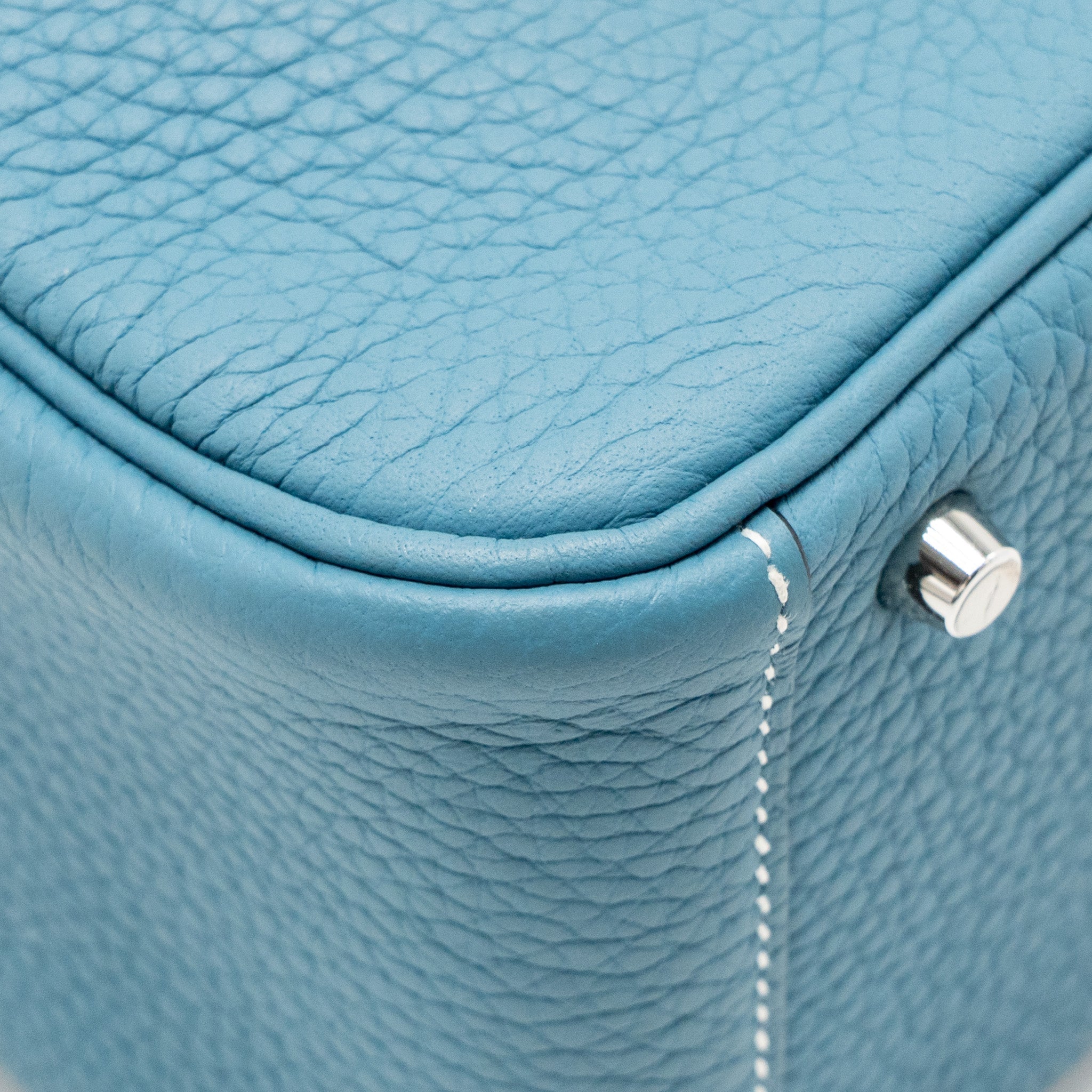 HERMES MINI LINDY CLEMENCE NEW BLUE JEAN SHW