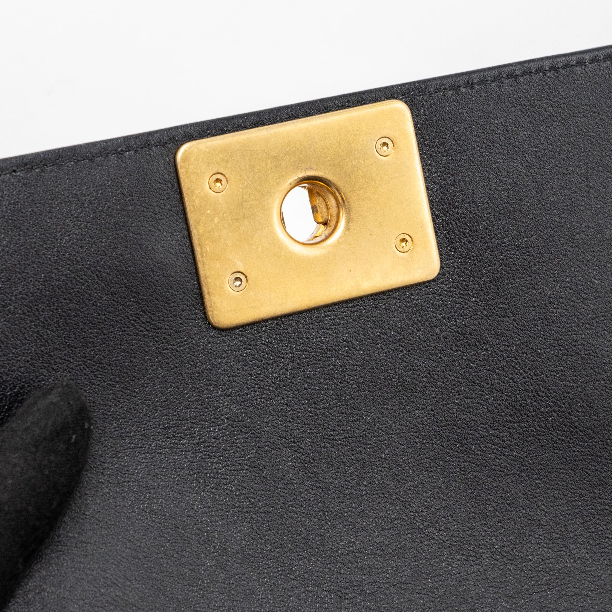 CHANEL SMALL BOY BAG CALFSKIN BLACK GHW