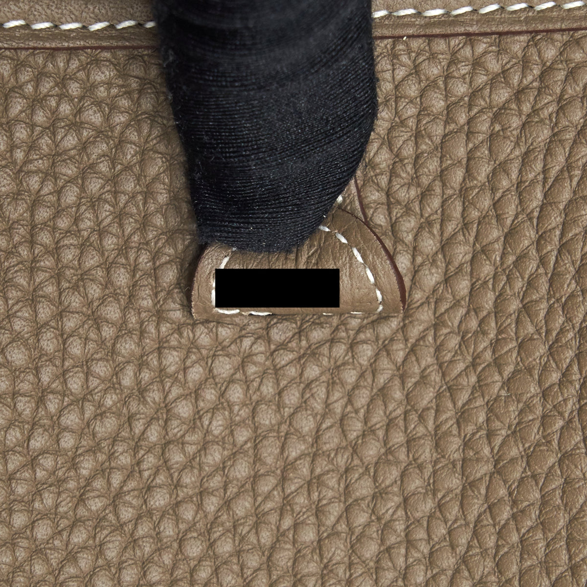 Hermes mini Evelyne Etoupe/ blue indigo GHW