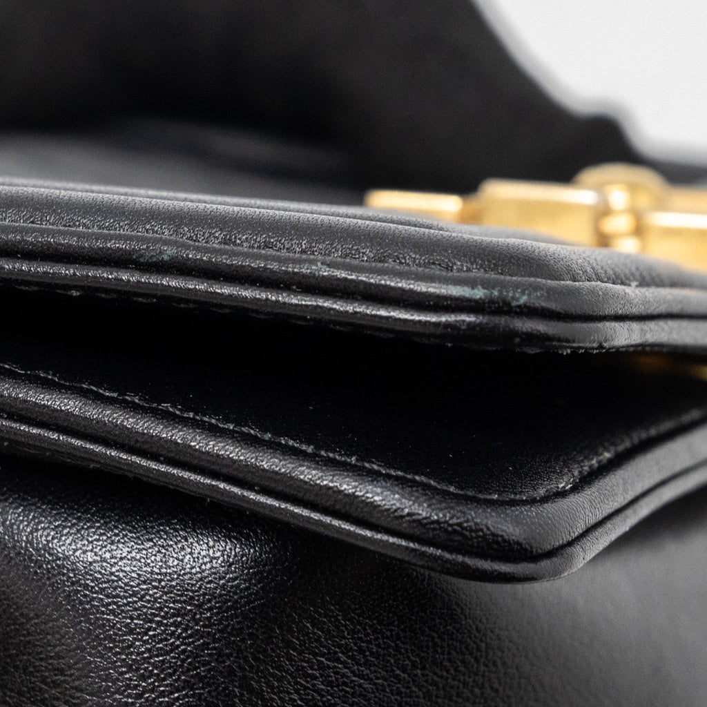 CHANEL SMALL BOY BAG CALFSKIN BLACK GHW