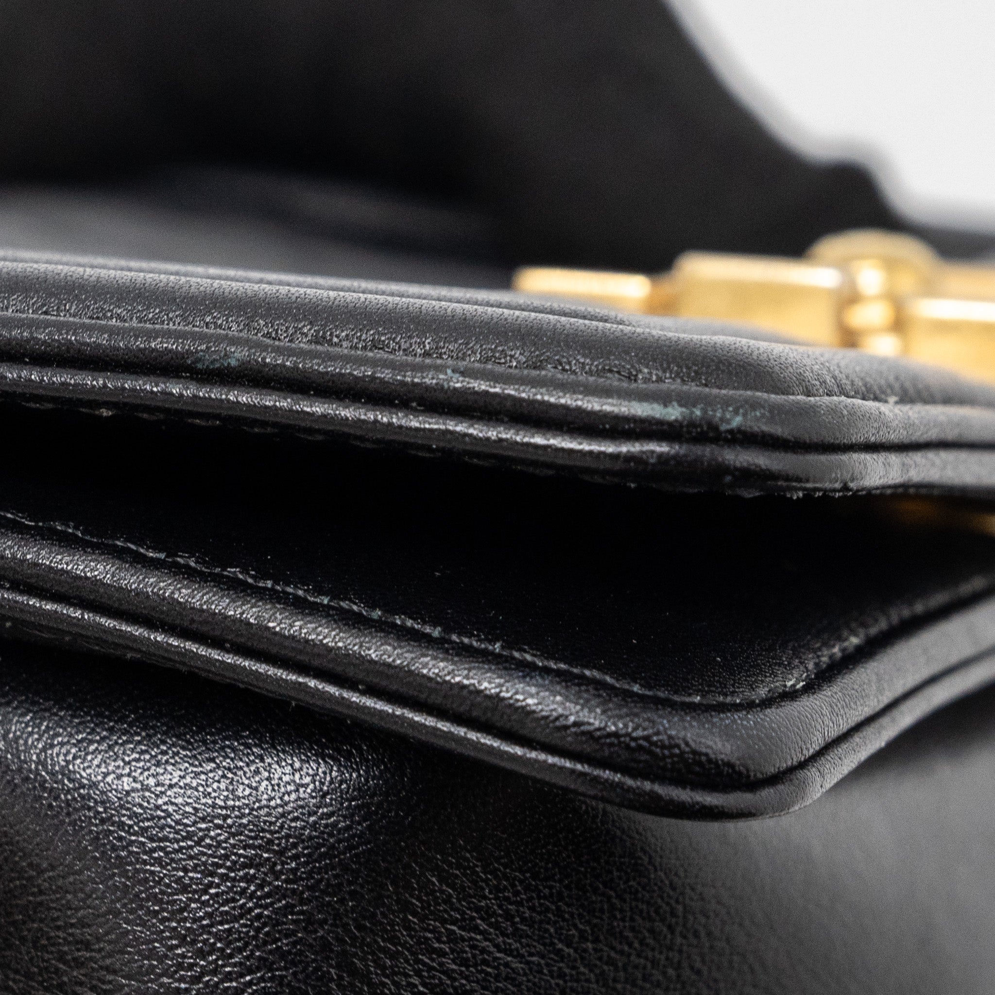 CHANEL SMALL BOY BAG CALFSKIN BLACK GHW