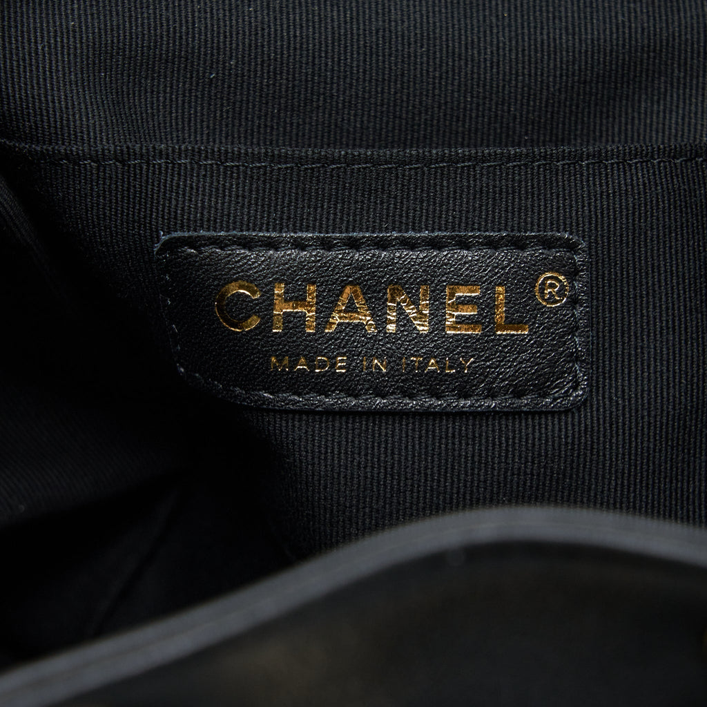 CHANEL 23C DUMA MINI BACKPACK CALFSKIN BLACK LGHW (MICROCHIP)