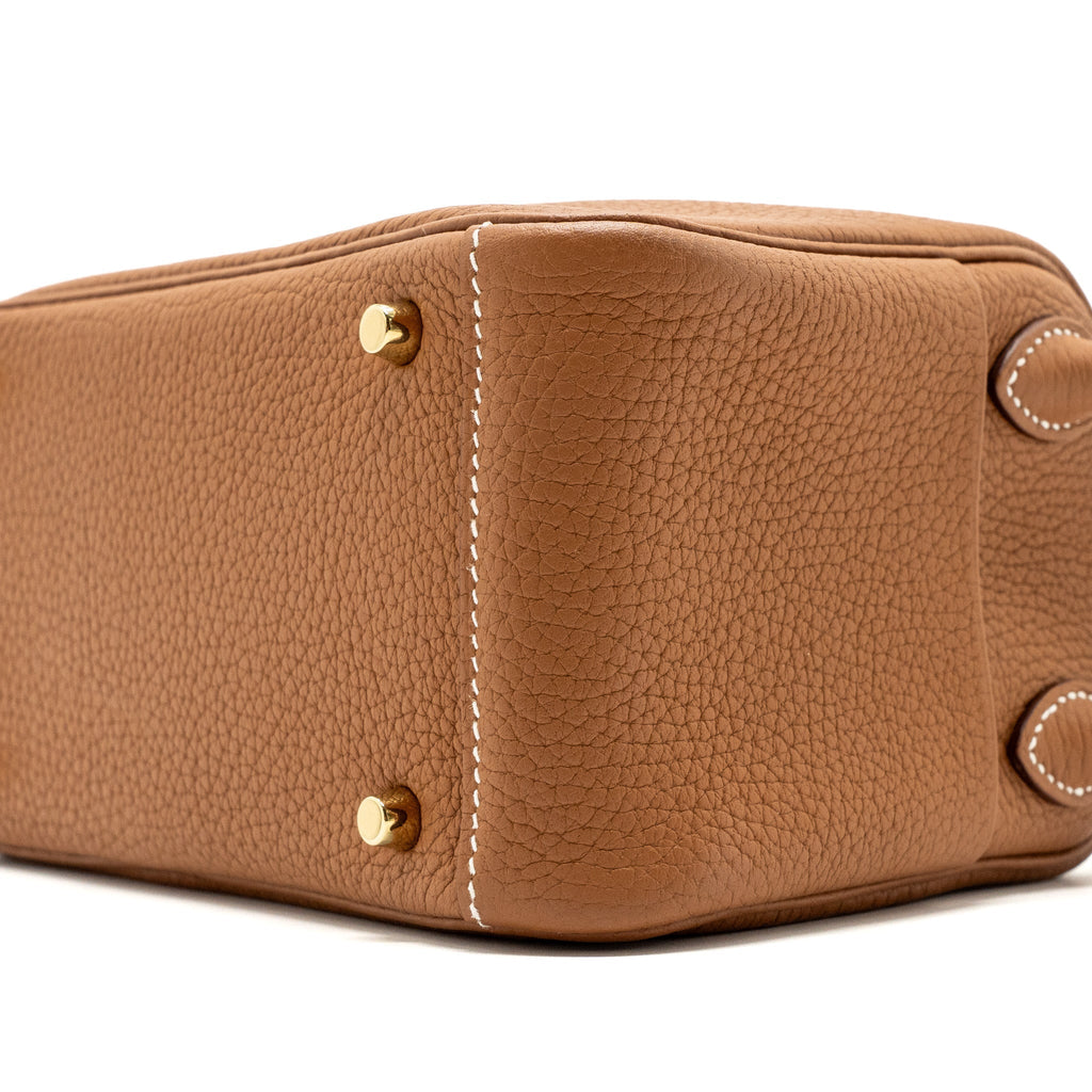 HERMES MINI LINDY CLEMENCE GOLD GHW