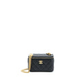 CHANEL 23P COCO LOVE LONG VANITY CAVIAR BLACK BRUSHED GHW (MICROCHIP)