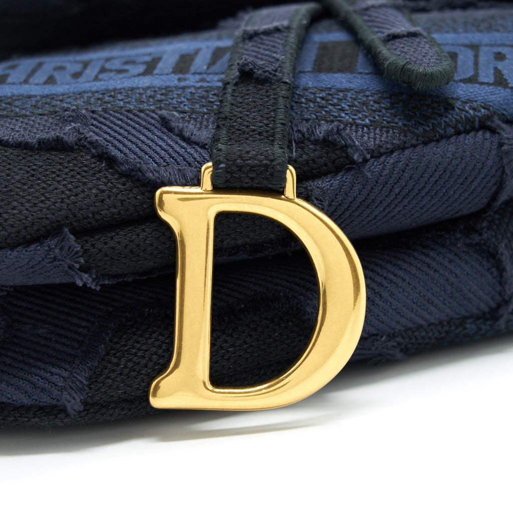 DIOR MEDIUM SADDLE BAG LIMITED EDITION NAVY GHW