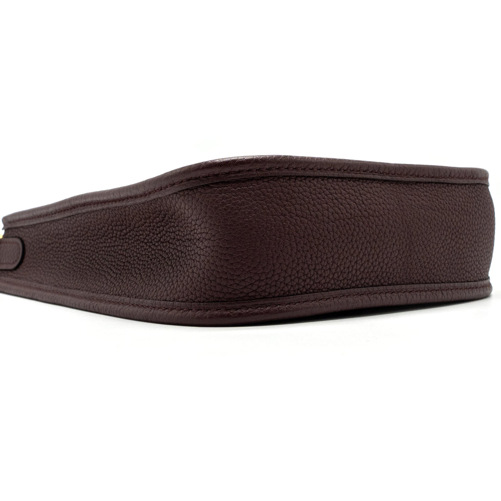HERMES MINI EVELYN CLEMENCE ROUGE SELLIERE GHW