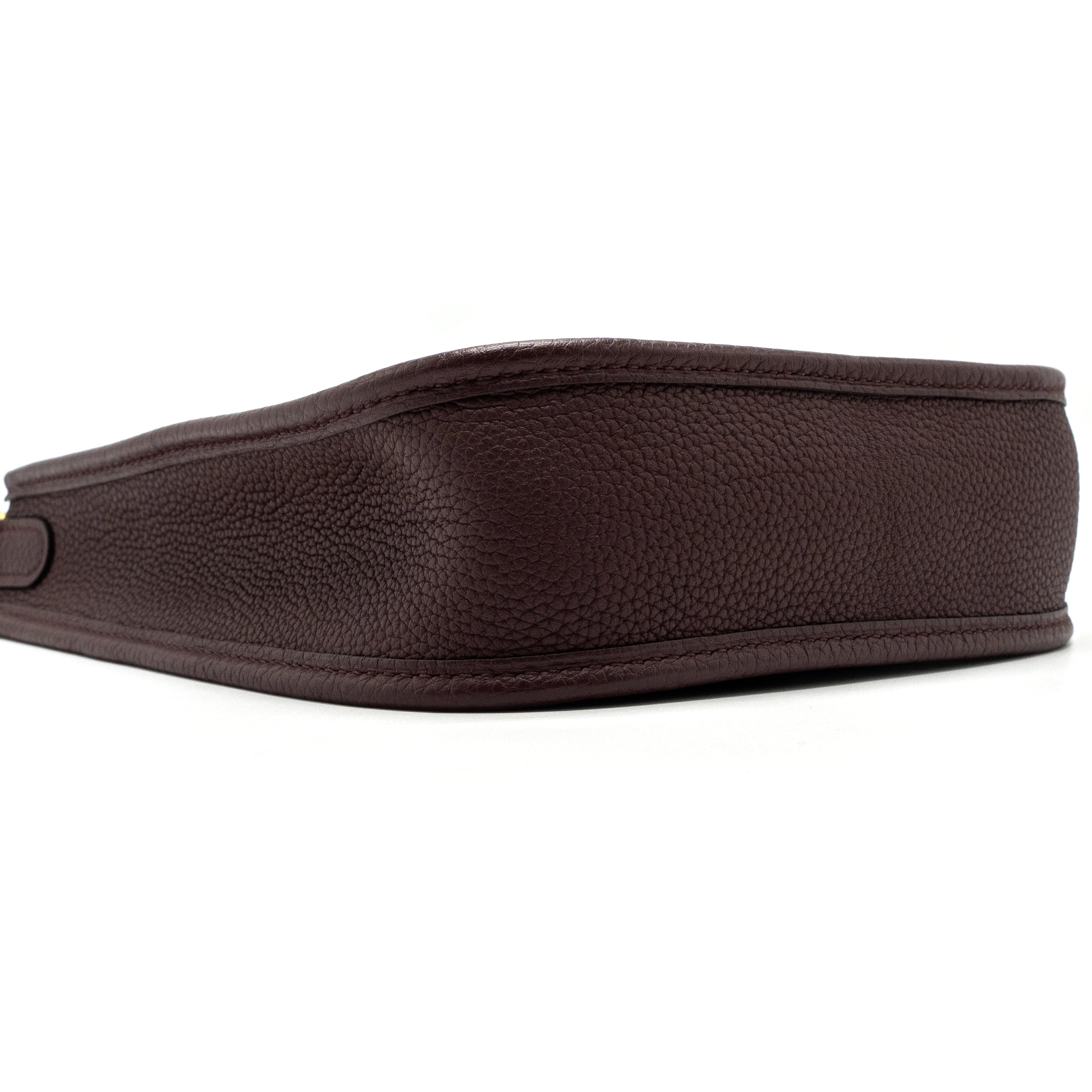 HERMES MINI EVELYN CLEMENCE ROUGE SELLIERE GHW