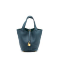 Hermes Picotin 18 Lock Bag Clemence 6O Vert Cypress GHW