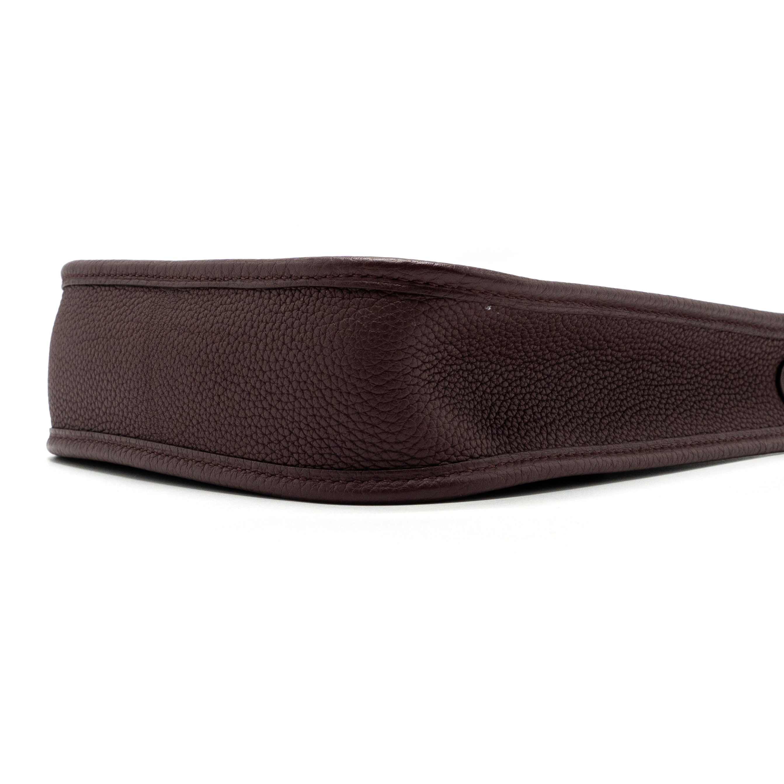 HERMES MINI EVELYN CLEMENCE ROUGE SELLIERE GHW