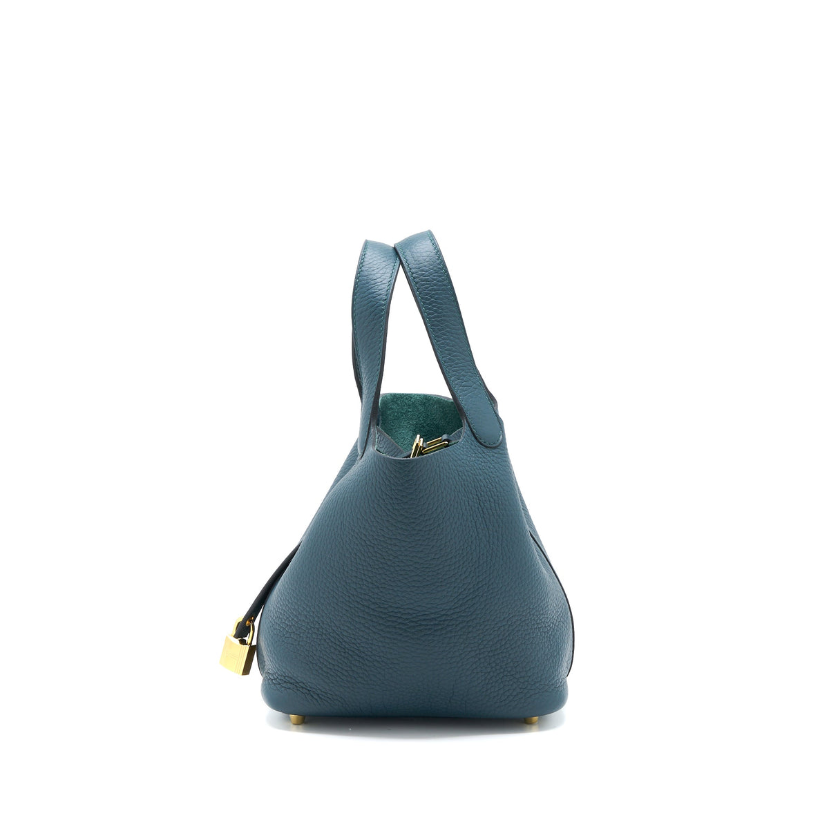 Hermes Picotin 18 Lock Bag Clemence 6O Vert Cypress GHW