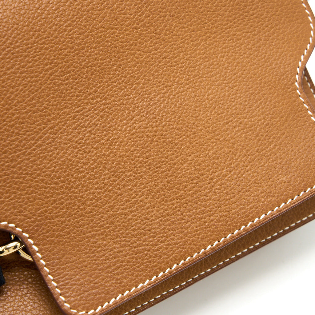 Hermes Mini Roulis Barenia Faubourg 34 Fauve GHW