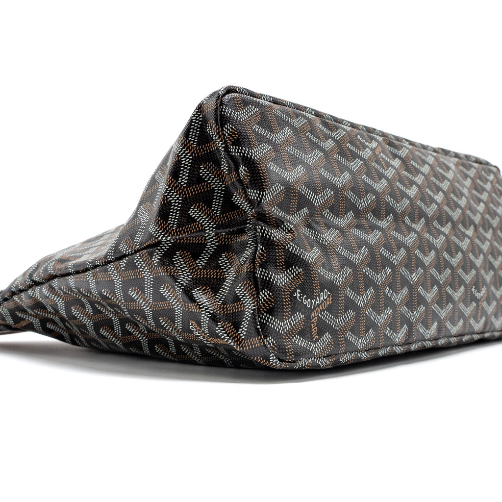 GOYARD BOHEME HOBO BAG CANVAS/CALFSKIN BLACK/BROWN SHW