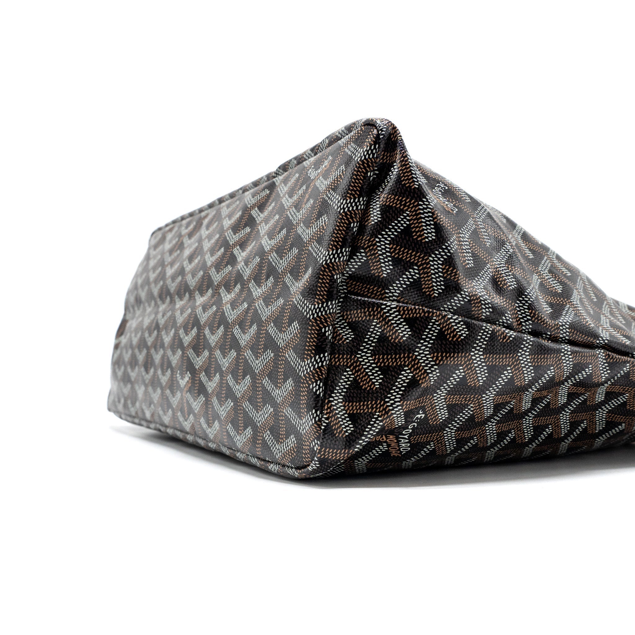 GOYARD BOHEME HOBO BAG CANVAS/CALFSKIN BLACK/BROWN SHW