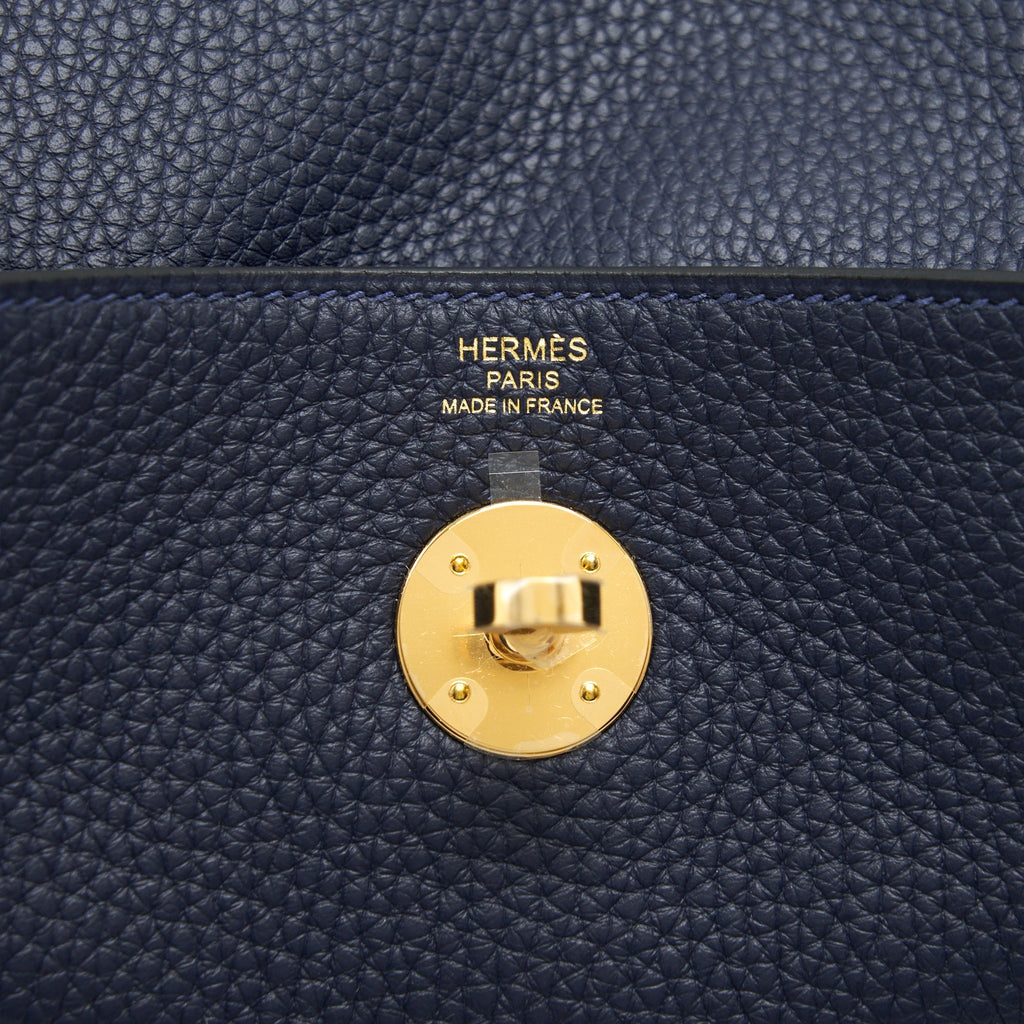 HERMES LINDY 26 CLEMENCE BLEU NUIT GHW